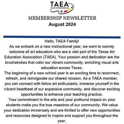 TAEA Member Newsletter - August 2024